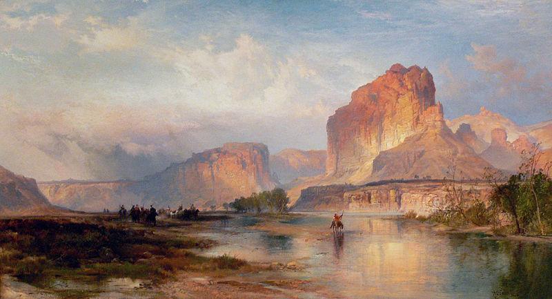 Thomas Moran Cliffs of Green River oil painting picture